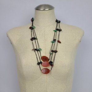 POLISHED Natural Stone Layered Necklace